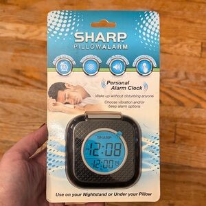 Sharp Black Pillow Alarm Clock